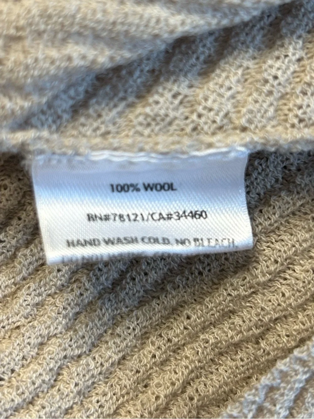 Eileen Fisher Women’s Tan Wool Sweater Twinset w/ Open Cardigan and Tank, Large - Picture 6 of 14